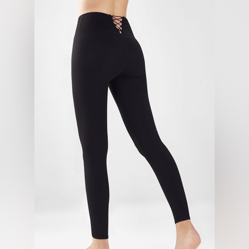 Fabletics ribbed lace up leggings